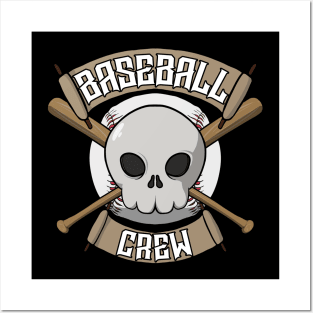 Baseball crew Jolly Roger Pirate flag Posters and Art